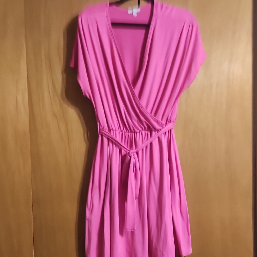 Pink Wrap Dress